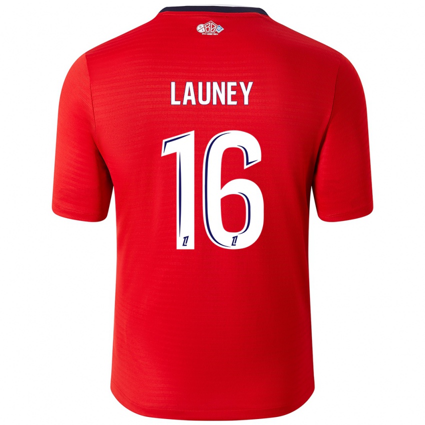 Hombre Camiseta Elisa Launey #16 Rojo Blanco 1ª Equipación 2024/25 La Camisa México