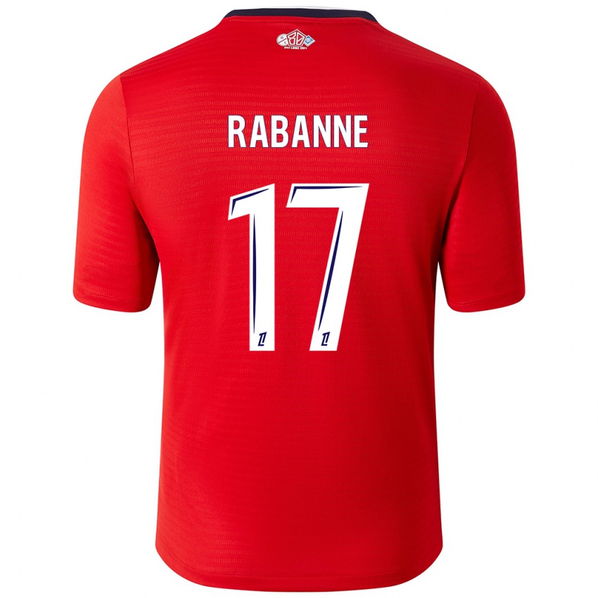 Hombre Camiseta Julie Rabanne #17 Rojo Blanco 1ª Equipación 2024/25 La Camisa México