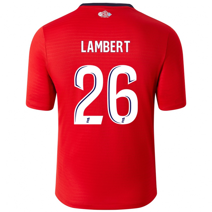 Hombre Camiseta Anaïs Lambert #26 Rojo Blanco 1ª Equipación 2024/25 La Camisa México