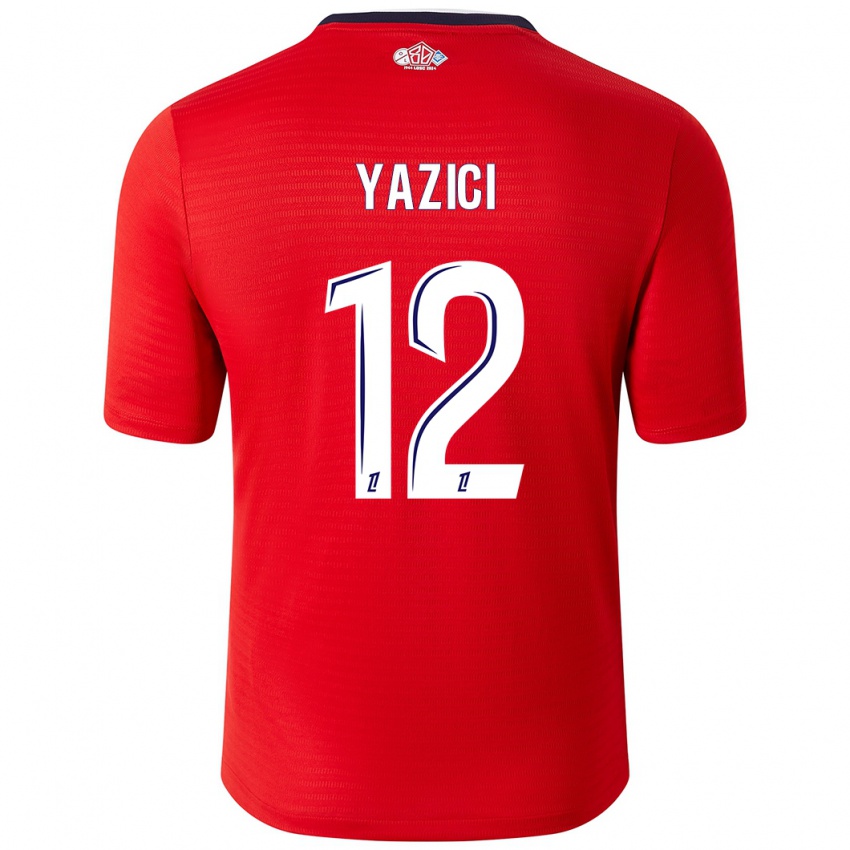 Hombre Camiseta Yusuf Yazici #12 Rojo Blanco 1ª Equipación 2024/25 La Camisa México