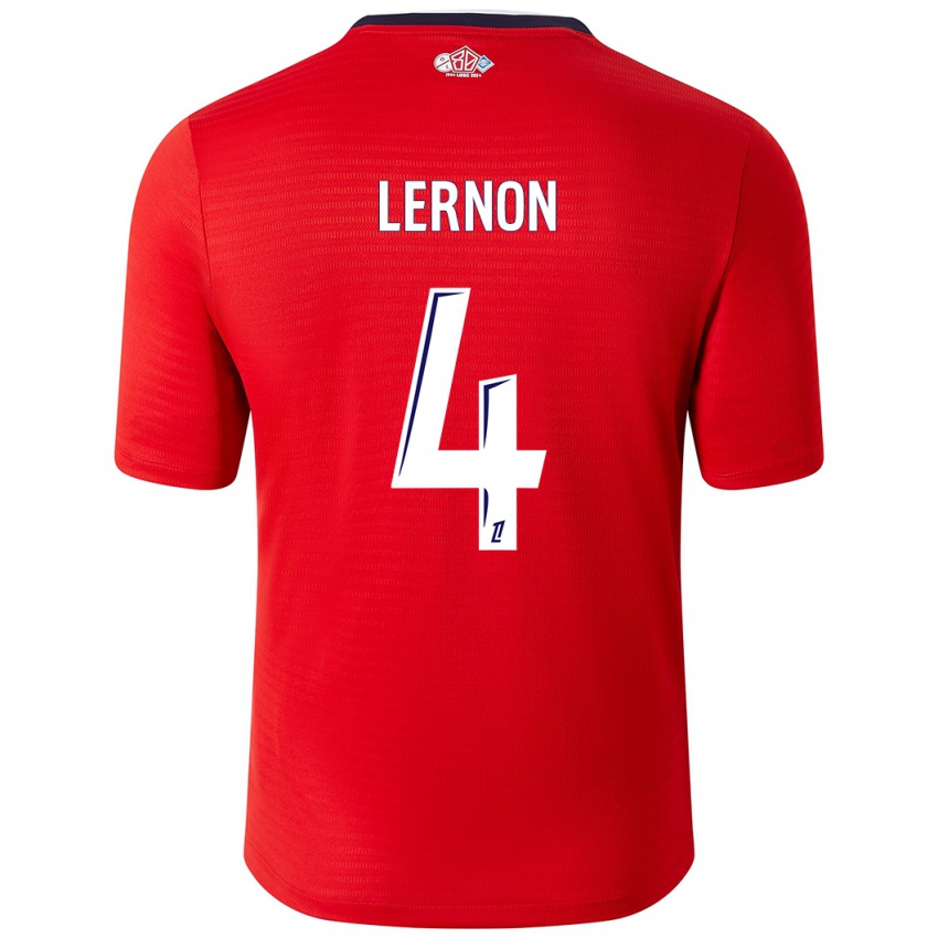 Hombre Camiseta Jessica Lernon #4 Rojo Blanco 1ª Equipación 2024/25 La Camisa México