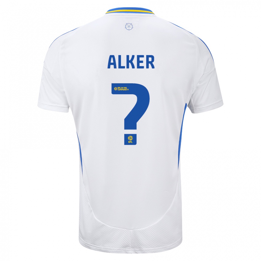 Hombre Camiseta Samuel Alker #0 Blanco Azul 1ª Equipación 2024/25 La Camisa México