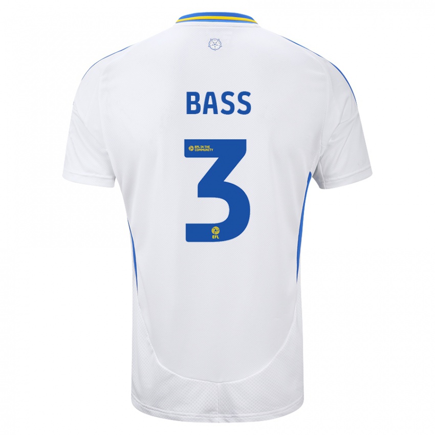 Hombre Camiseta Rebekah Bass #3 Blanco Azul 1ª Equipación 2024/25 La Camisa México