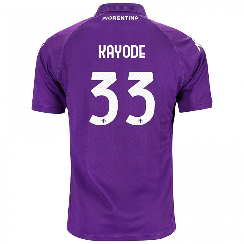 Hombre Camiseta Michael Kayode #33 Morado 1ª Equipación 2024/25 La Camisa México