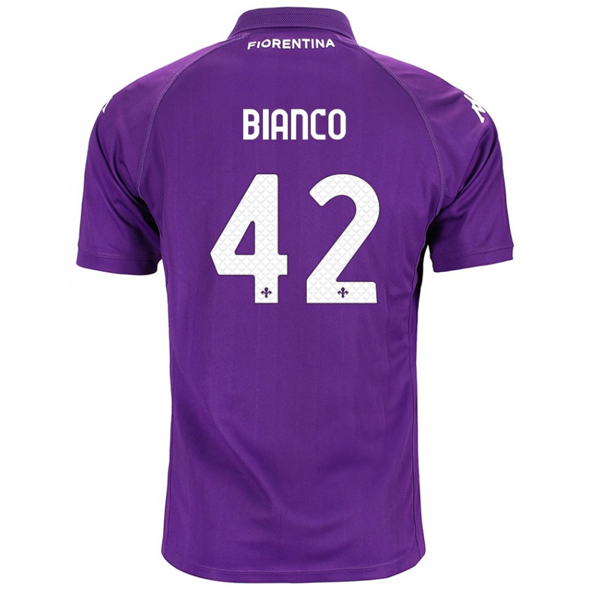 Hombre Camiseta Alessandro Bianco #42 Morado 1ª Equipación 2024/25 La Camisa México