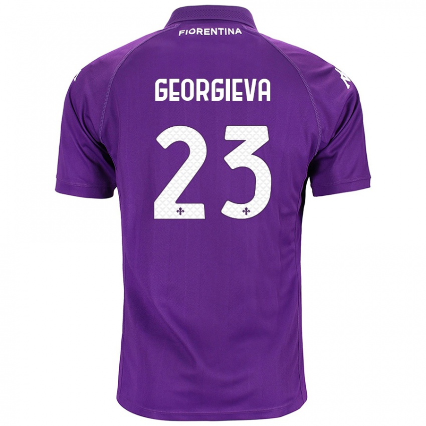 Hombre Camiseta Marina Georgieva #23 Morado 1ª Equipación 2024/25 La Camisa México