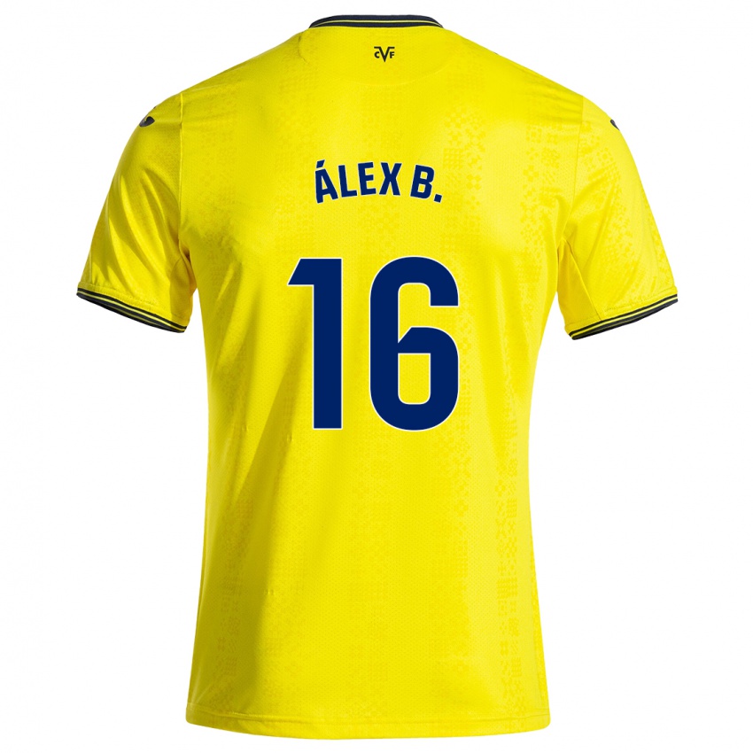 Hombre Camiseta Álex Baena #16 Amarillo Negro 1ª Equipación 2024/25 La Camisa México