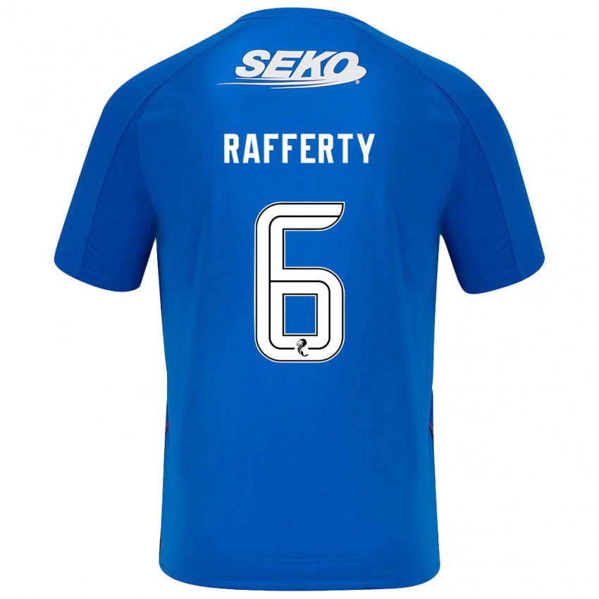 Hombre Camiseta Laura Rafferty #6 Azul Oscuro 1ª Equipación 2024/25 La Camisa México