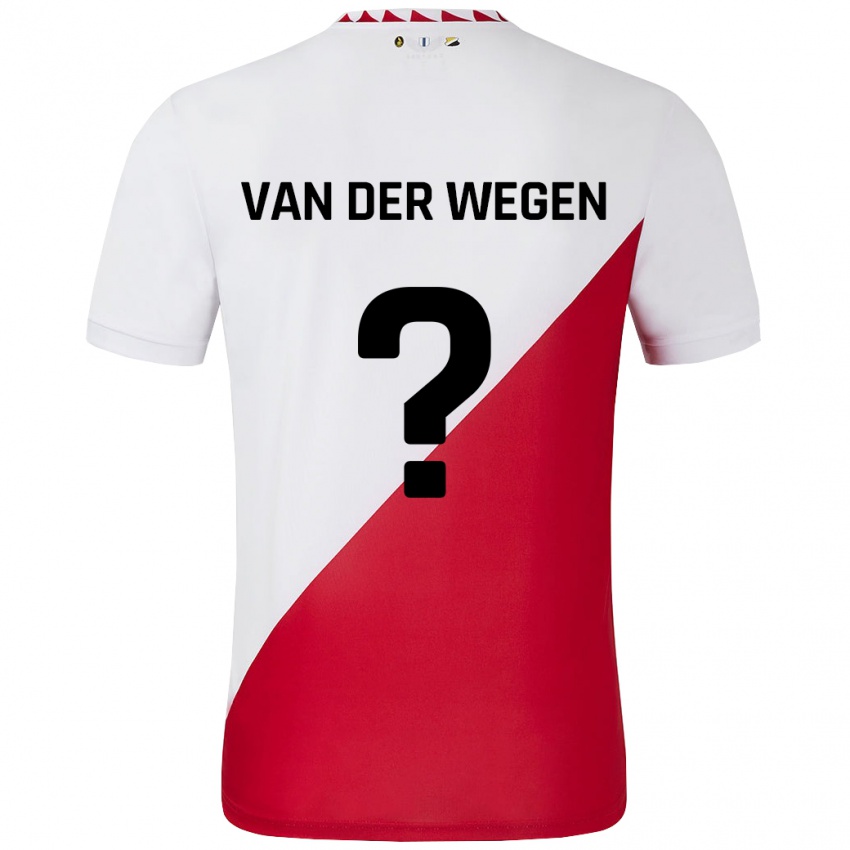 Hombre Camiseta Sil Van Der Wegen #0 Blanco Rojo 1ª Equipación 2024/25 La Camisa México