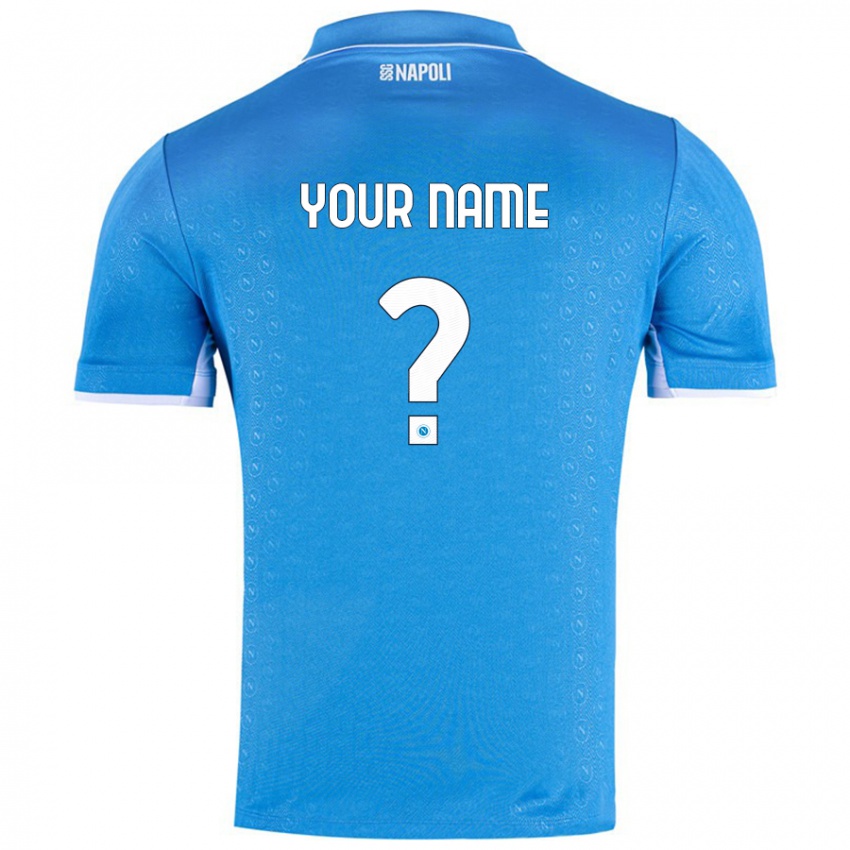 Hombre Camiseta Su Nombre #0 Azul Cielo 1ª Equipación 2024/25 La Camisa México