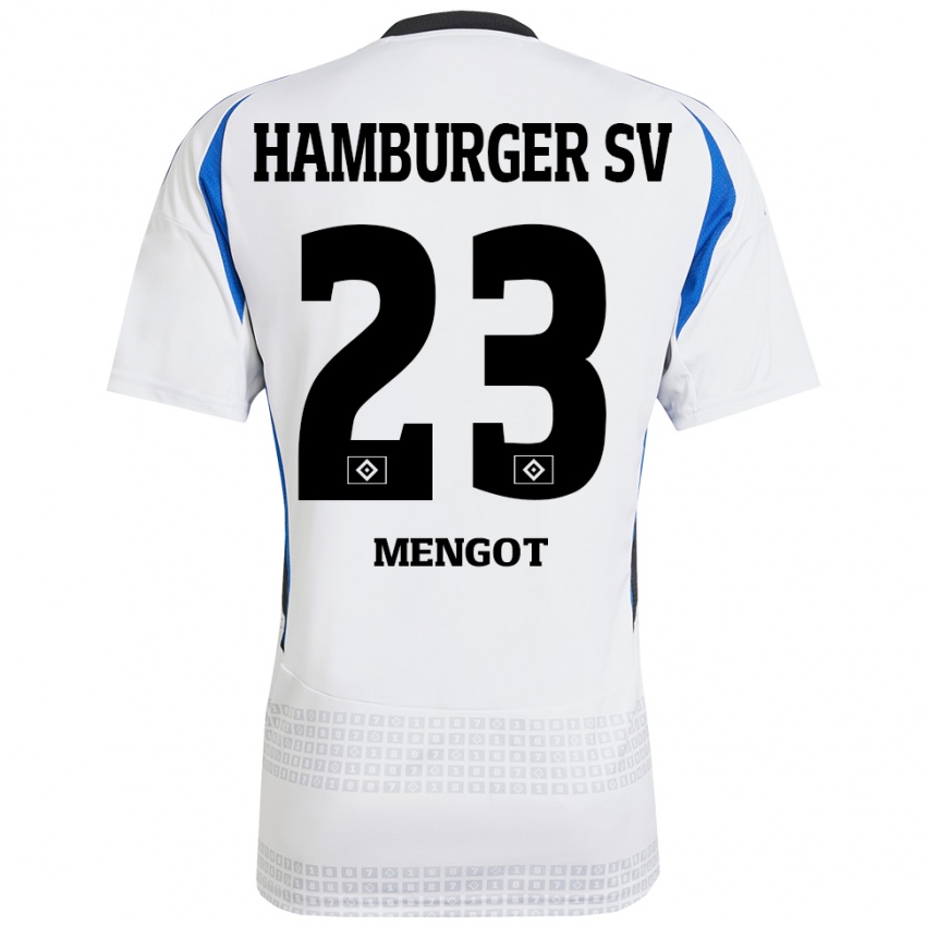 Hombre Camiseta Ayukayoh Mengot #23 Blanco Azul 1ª Equipación 2024/25 La Camisa México