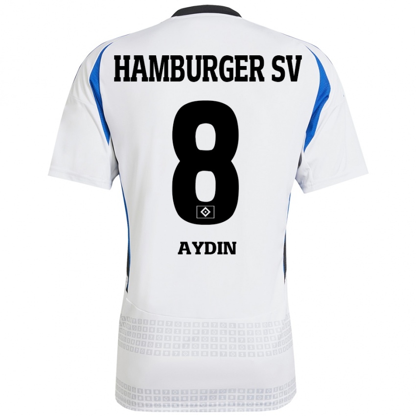 Hombre Camiseta Songül Aydin #8 Blanco Azul 1ª Equipación 2024/25 La Camisa México