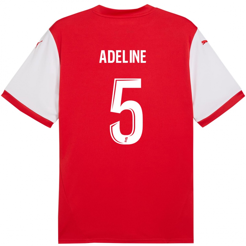 Hombre Camiseta Martin Adeline #5 Rojo Blanco 1ª Equipación 2024/25 La Camisa México