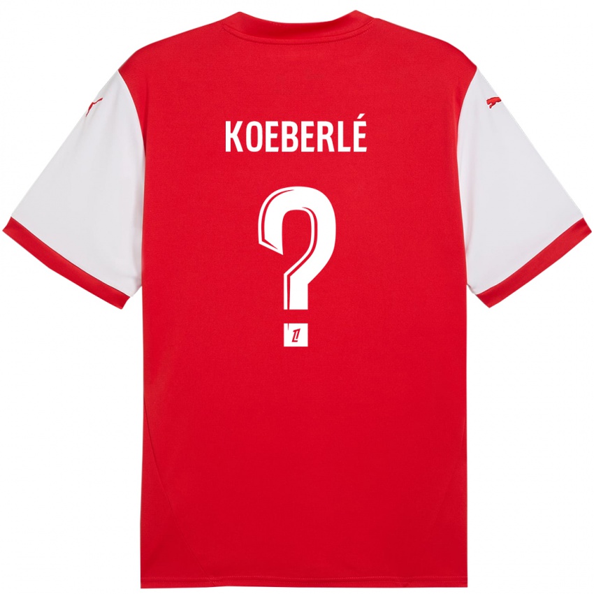 Hombre Camiseta Samuel Koeberlé #0 Rojo Blanco 1ª Equipación 2024/25 La Camisa México