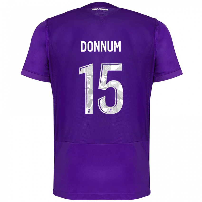 Hombre Camiseta Aron Dønnum #15 Morado Blanco 1ª Equipación 2024/25 La Camisa México