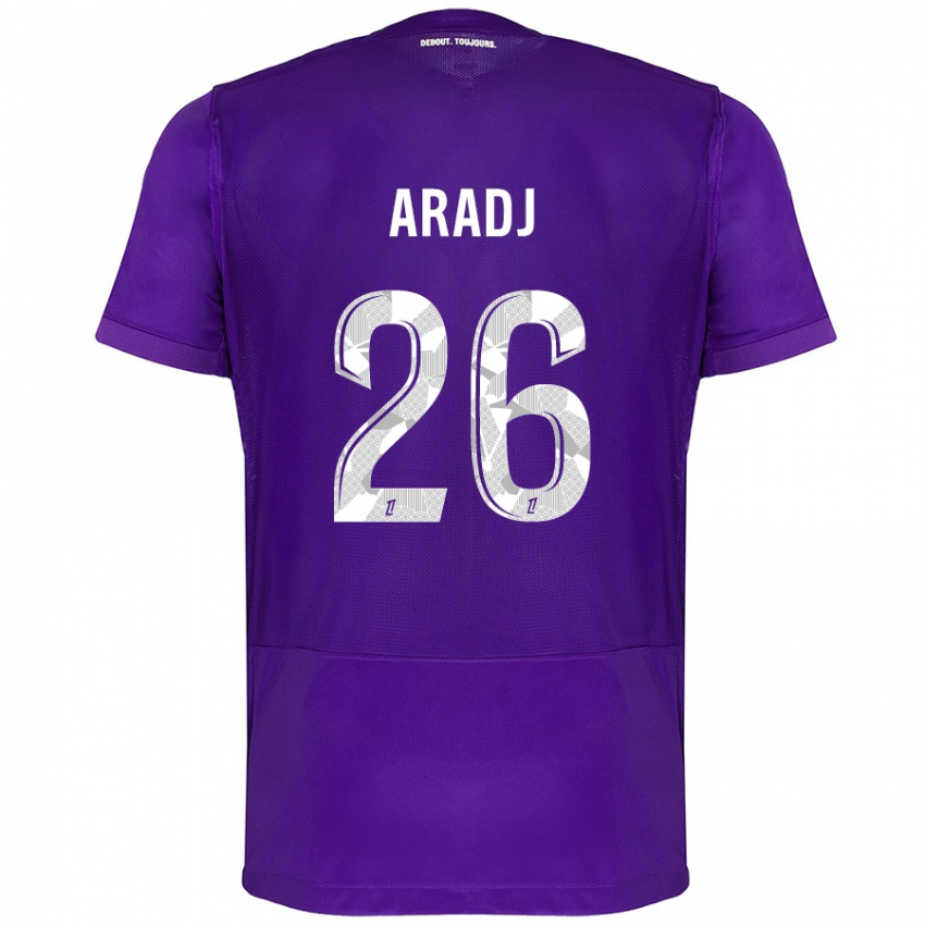 Hombre Camiseta Ylies Aradj #26 Morado Blanco 1ª Equipación 2024/25 La Camisa México