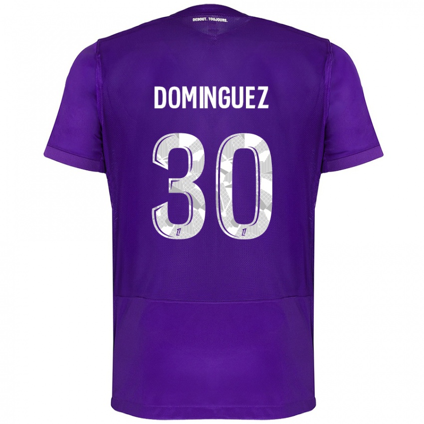 Hombre Camiseta Álex Domínguez #30 Morado Blanco 1ª Equipación 2024/25 La Camisa México