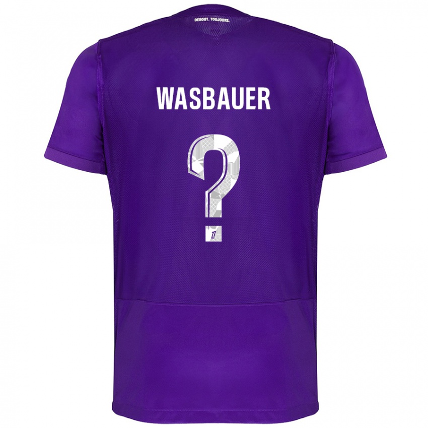 Hombre Camiseta Nicolas Wasbauer #0 Morado Blanco 1ª Equipación 2024/25 La Camisa México