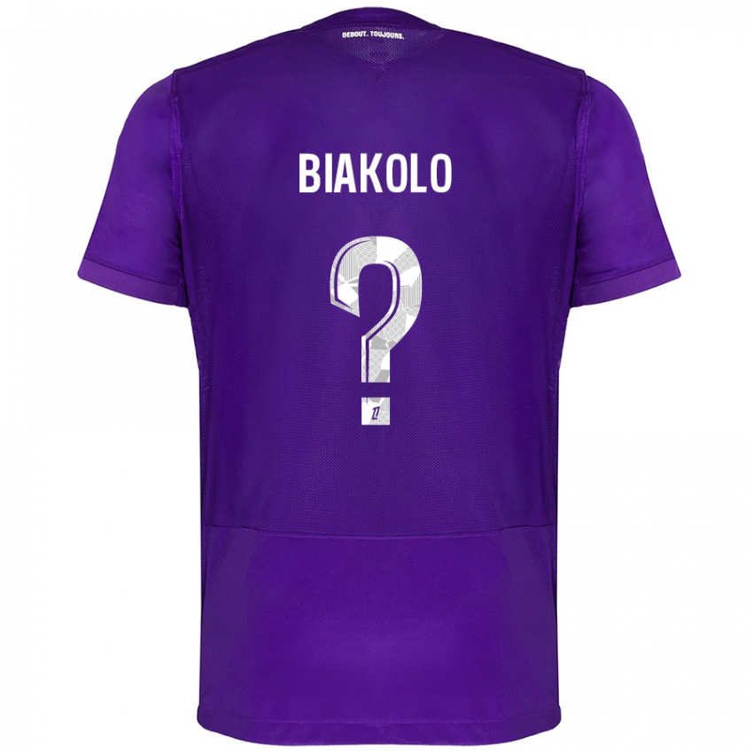 Hombre Camiseta Tony Biakolo #0 Morado Blanco 1ª Equipación 2024/25 La Camisa México