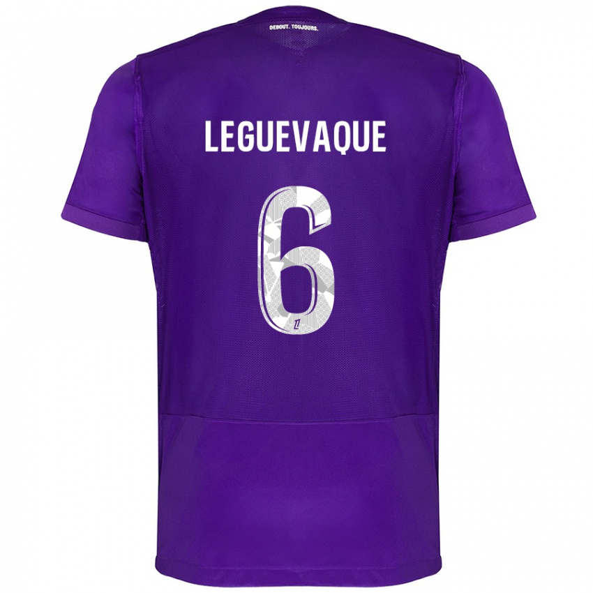 Hombre Camiseta Laurie Leguevaque #6 Morado Blanco 1ª Equipación 2024/25 La Camisa México