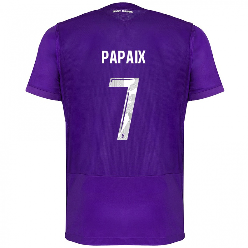 Hombre Camiseta Marie Papaix #7 Morado Blanco 1ª Equipación 2024/25 La Camisa México