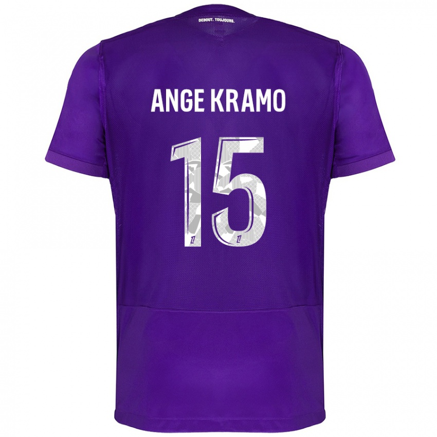 Hombre Camiseta Marie Ange Kramo #15 Morado Blanco 1ª Equipación 2024/25 La Camisa México