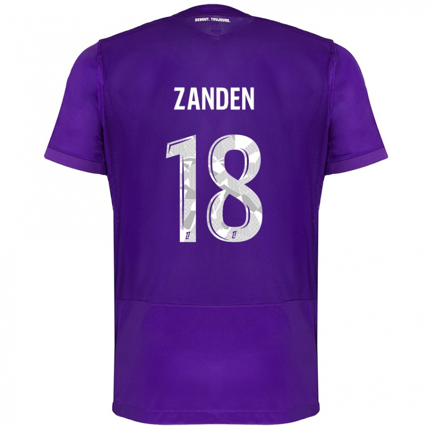 Hombre Camiseta Oliver Zandén #18 Morado Blanco 1ª Equipación 2024/25 La Camisa México