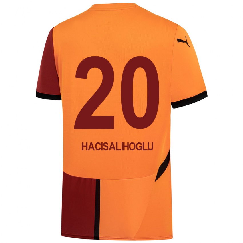 Hombre Camiseta Arda Hacisalihoglu #20 Amarillo Rojo 1ª Equipación 2024/25 La Camisa México