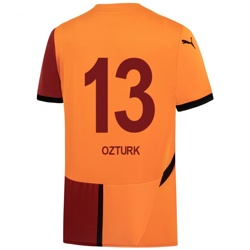 Hombre Camiseta Fatma Sare Öztürk #13 Amarillo Rojo 1ª Equipación 2024/25 La Camisa México