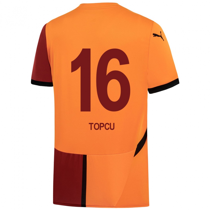 Hombre Camiseta Ebru Topçu #16 Amarillo Rojo 1ª Equipación 2024/25 La Camisa México