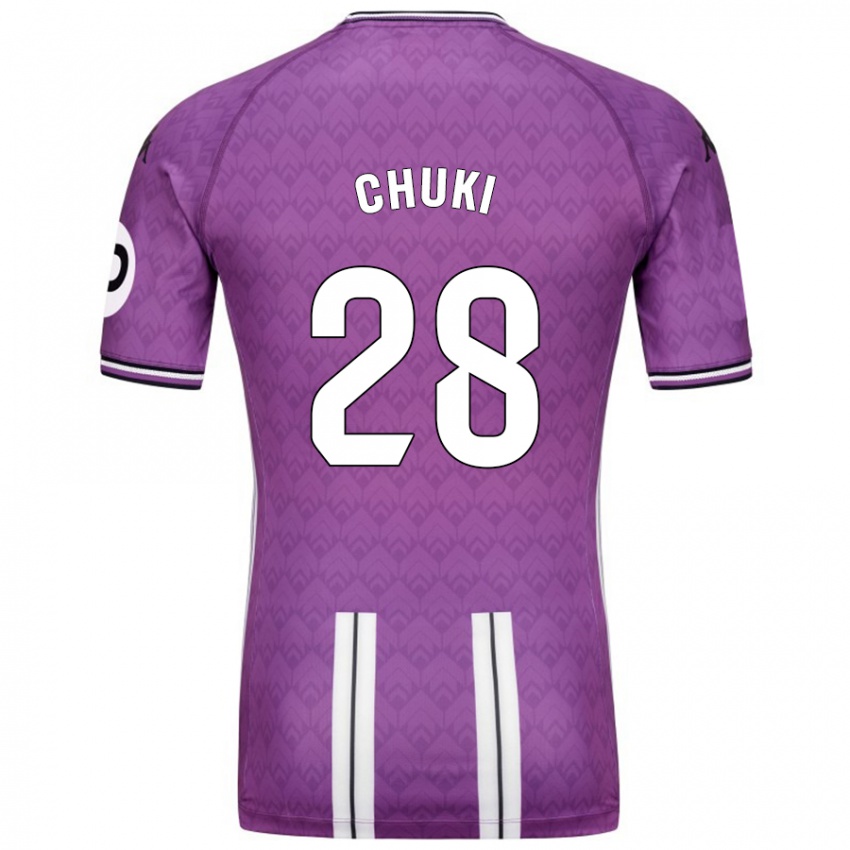 Hombre Camiseta Chuki #28 Púrpura Blanco 1ª Equipación 2024/25 La Camisa México