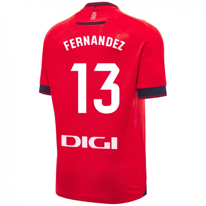 Hombre Camiseta Aitor Fernández #13 Rojo Blanco 1ª Equipación 2024/25 La Camisa México