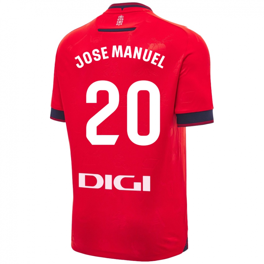 Hombre Camiseta José Manuel Arnáiz #20 Rojo Blanco 1ª Equipación 2024/25 La Camisa México