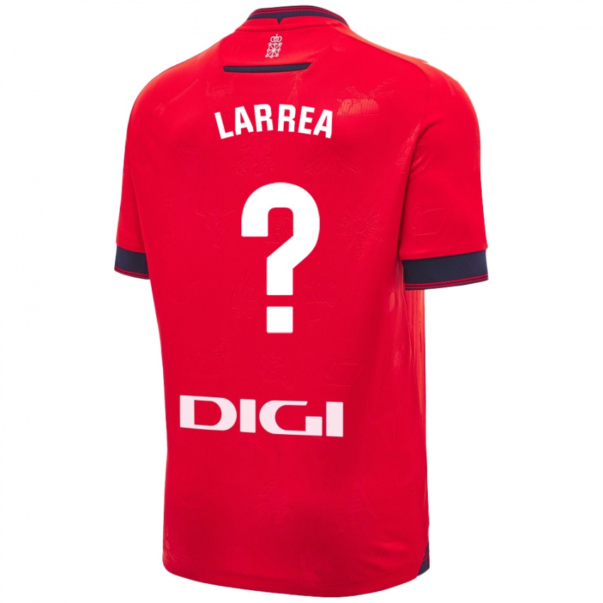 Hombre Camiseta Unai Larrea #0 Rojo Blanco 1ª Equipación 2024/25 La Camisa México