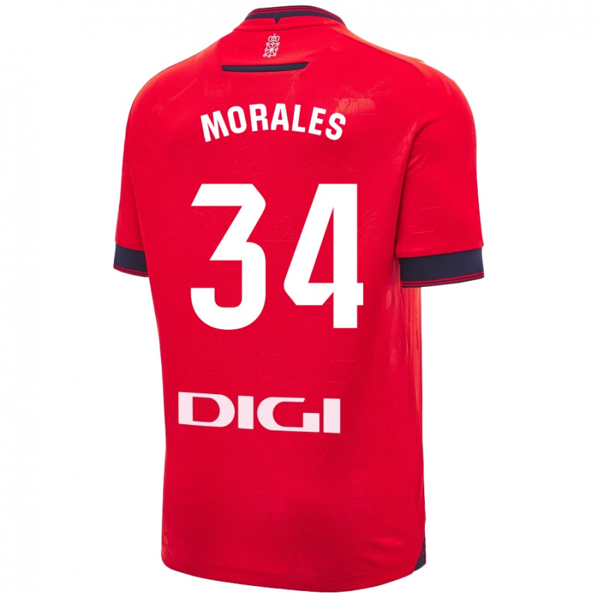 Hombre Camiseta Anai Morales #34 Rojo Blanco 1ª Equipación 2024/25 La Camisa México