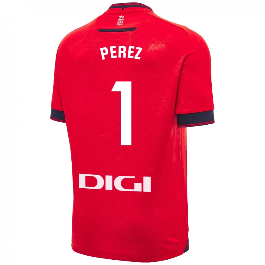 Hombre Camiseta Silvia Pérez Fernández De Romarategui #1 Rojo Blanco 1ª Equipación 2024/25 La Camisa México