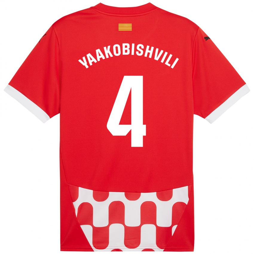 Hombre Camiseta Antal Yaakobishvili #4 Rojo Blanco 1ª Equipación 2024/25 La Camisa México