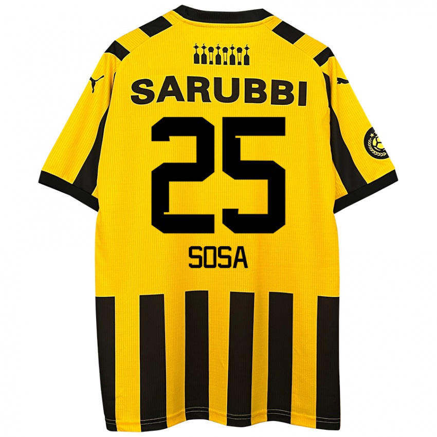 Hombre Camiseta Ignacio Sosa #25 Amarillo Negro 1ª Equipación 2024/25 La Camisa México