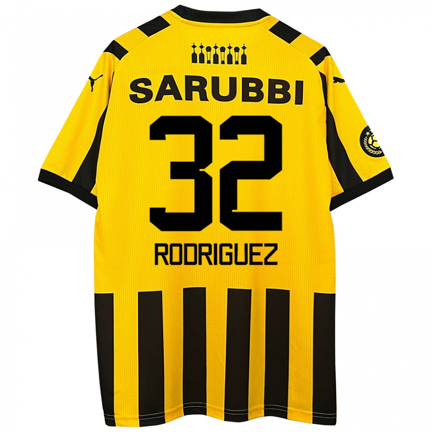 Hombre Camiseta Randall Rodríguez #32 Amarillo Negro 1ª Equipación 2024/25 La Camisa México