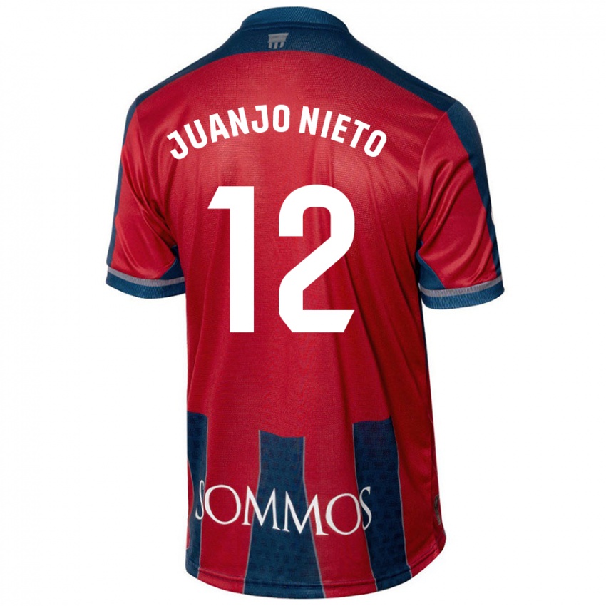 Hombre Camiseta Juanjo Nieto #12 Rojo Azul 1ª Equipación 2024/25 La Camisa México