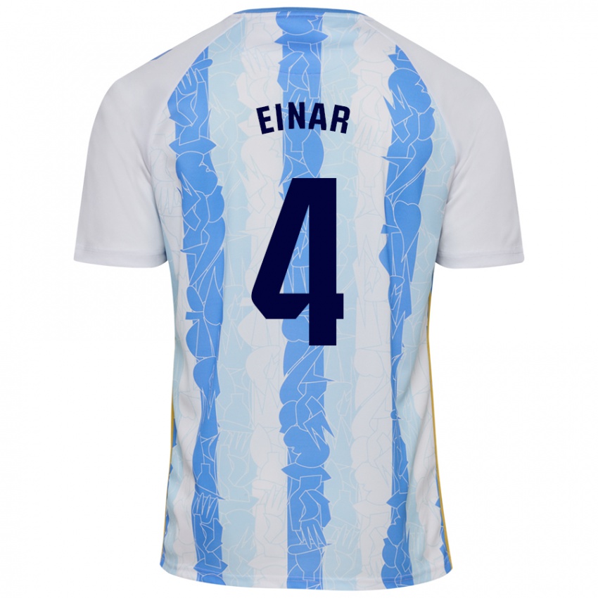 Hombre Camiseta Einar Galilea #4 Blanco Azul 1ª Equipación 2024/25 La Camisa México