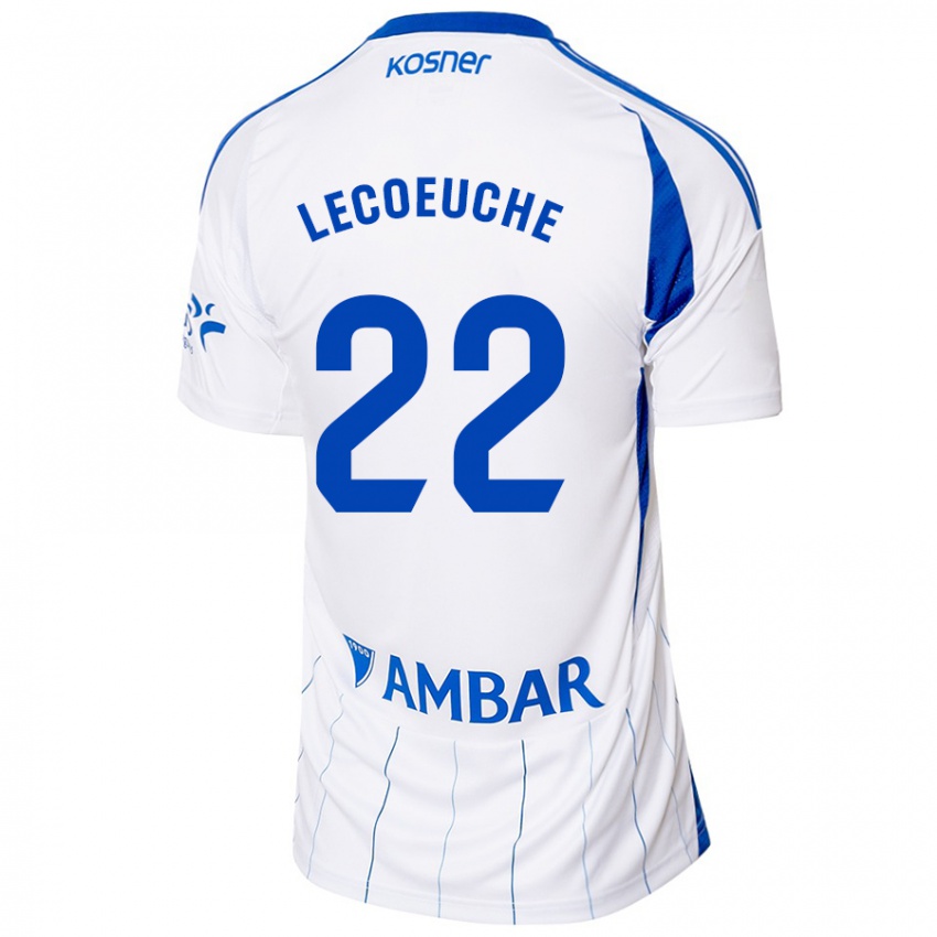 Hombre Camiseta Quentin Lecoeuche #22 Rojo Blanco 1ª Equipación 2024/25 La Camisa México