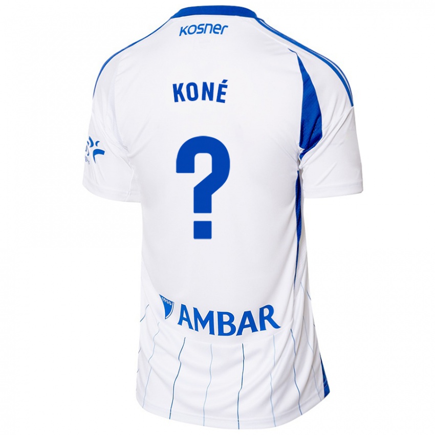 Hombre Camiseta Lacine Koné #0 Rojo Blanco 1ª Equipación 2024/25 La Camisa México