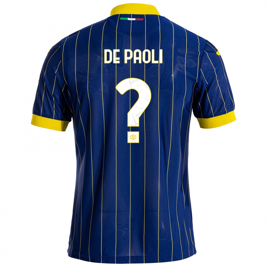 Hombre Camiseta Mirko De Paoli #0 Azul Amarillo 1ª Equipación 2024/25 La Camisa México