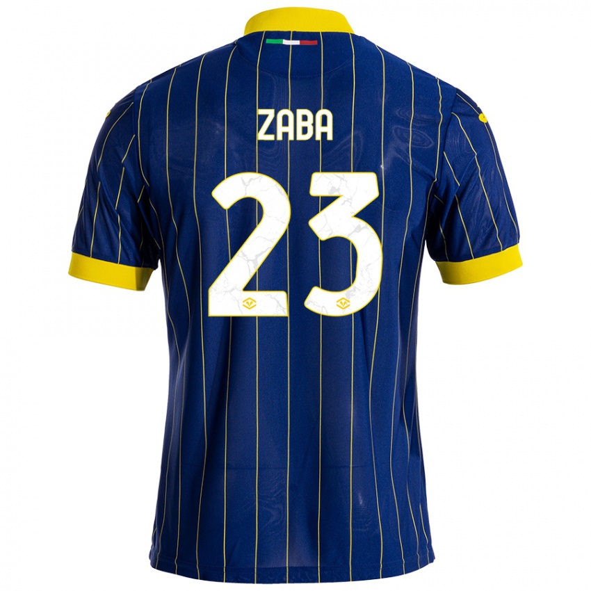 Hombre Camiseta Nelson Zaba #23 Azul Amarillo 1ª Equipación 2024/25 La Camisa México