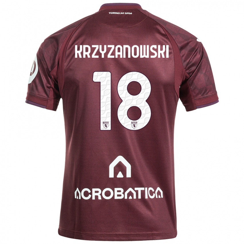 Hombre Camiseta Jakub Krzyzanowski #18 Granate Blanco 1ª Equipación 2024/25 La Camisa México