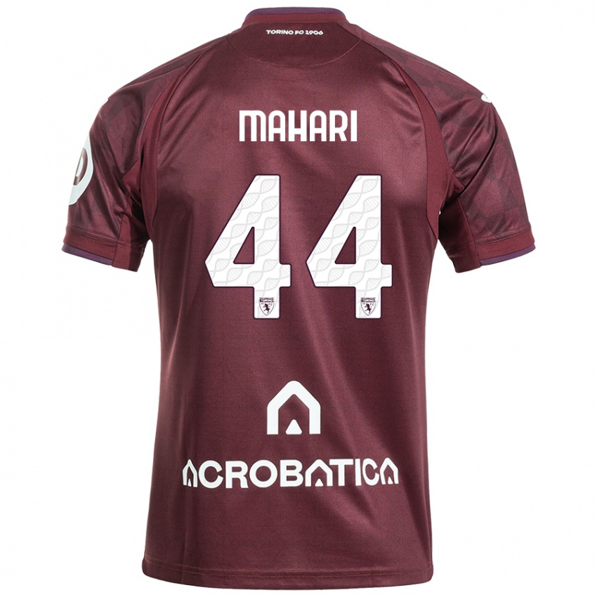 Hombre Camiseta Efdon Mahari #44 Granate Blanco 1ª Equipación 2024/25 La Camisa México