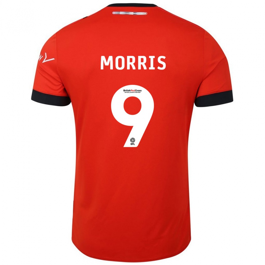 Hombre Camiseta Carlton Morris #9 Naranja Negro 1ª Equipación 2024/25 La Camisa México