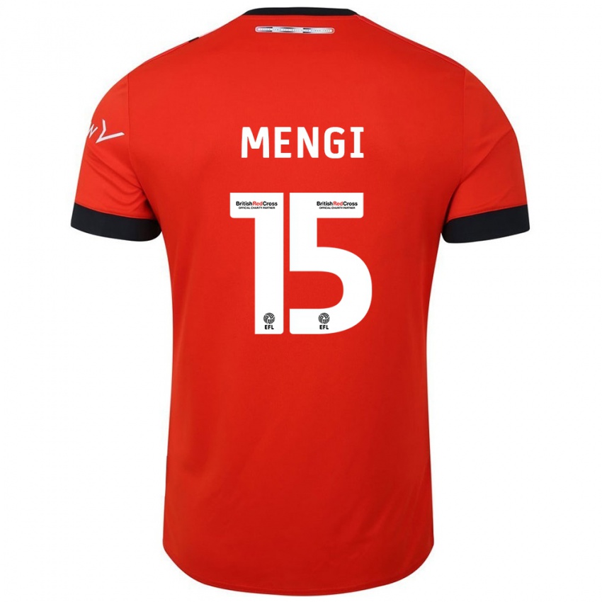 Hombre Camiseta Teden Mengi #15 Naranja Negro 1ª Equipación 2024/25 La Camisa México