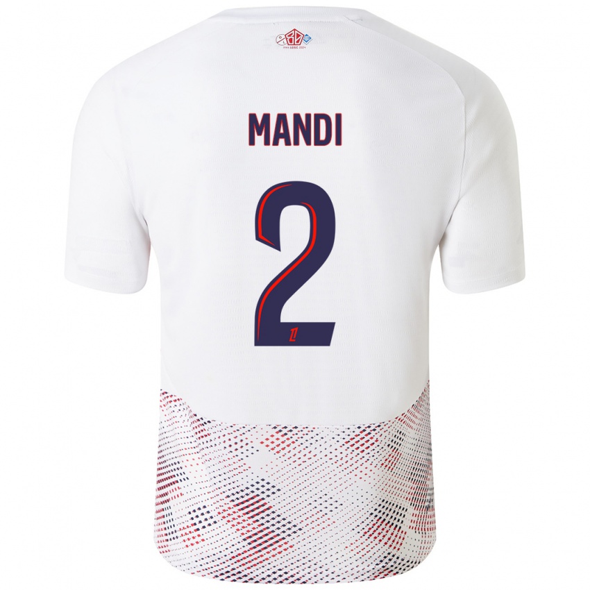 Hombre Camiseta Aïssa Mandi #2 Blanco Azul Real 2ª Equipación 2024/25 La Camisa México